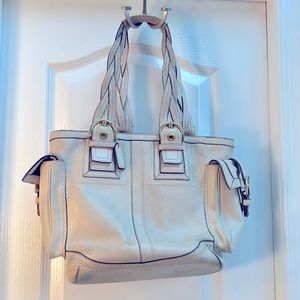 Coach leather cream tote